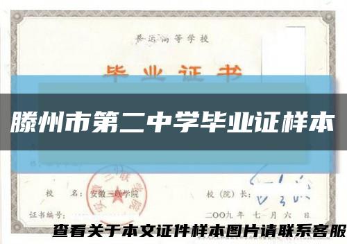 滕州市第二中学毕业证样本缩略图