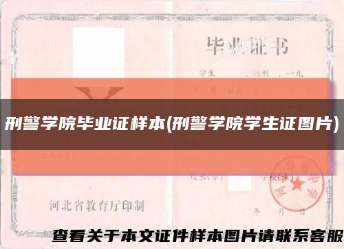 刑警学院毕业证样本(刑警学院学生证图片)缩略图