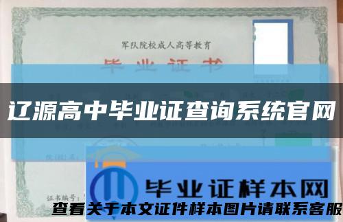 辽源高中毕业证查询系统官网缩略图