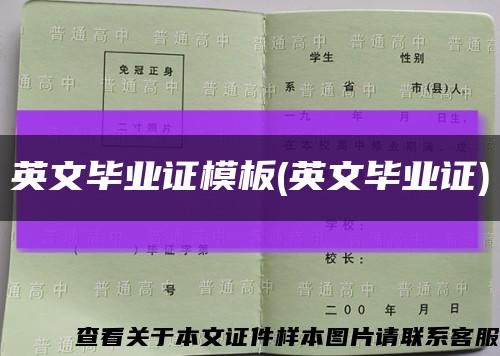 英文毕业证模板(英文毕业证)缩略图