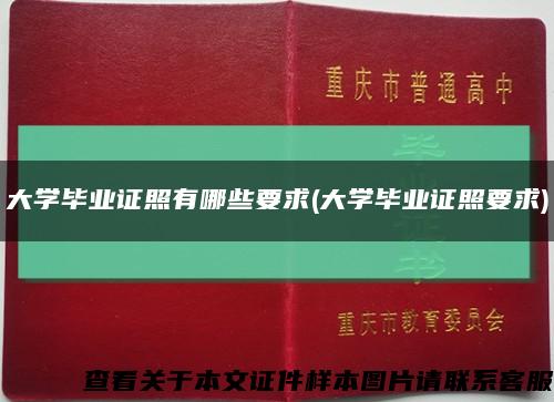 大学毕业证照有哪些要求(大学毕业证照要求)缩略图