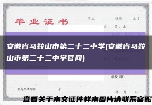 安徽省马鞍山市第二十二中学(安徽省马鞍山市第二十二中学官网)缩略图