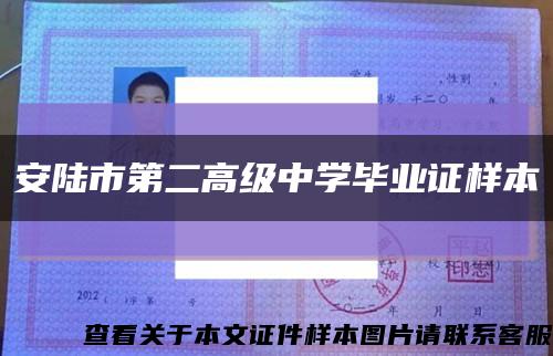 安陆市第二高级中学毕业证样本缩略图