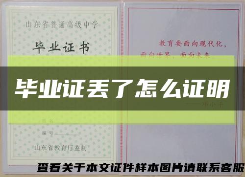 毕业证丢了怎么证明缩略图