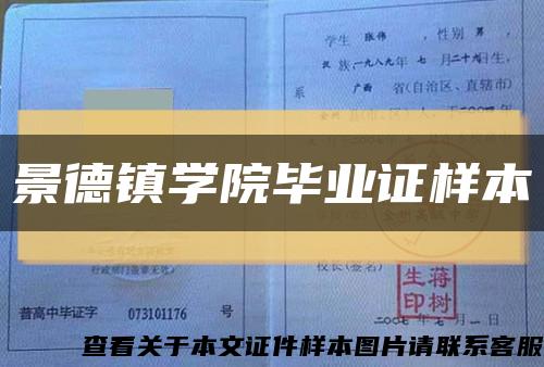 景德镇学院毕业证样本缩略图
