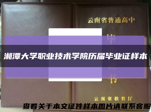 湘潭大学职业技术学院历届毕业证样本缩略图