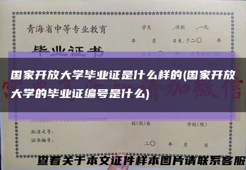 国家开放大学毕业证是什么样的(国家开放大学的毕业证编号是什么)缩略图