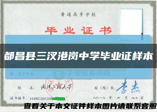 都昌县三汊港岗中学毕业证样本缩略图