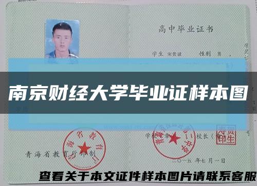 南京财经大学毕业证样本图缩略图