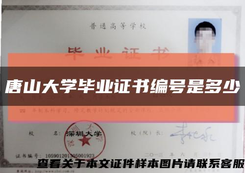 唐山大学毕业证书编号是多少缩略图