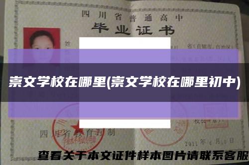 崇文学校在哪里(崇文学校在哪里初中)缩略图