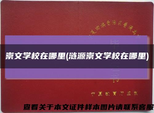 崇文学校在哪里(涟源崇文学校在哪里)缩略图