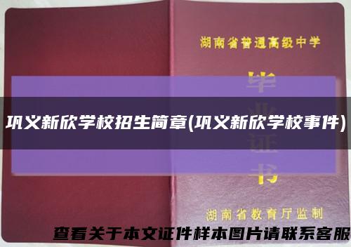 巩义新欣学校招生简章(巩义新欣学校事件)缩略图