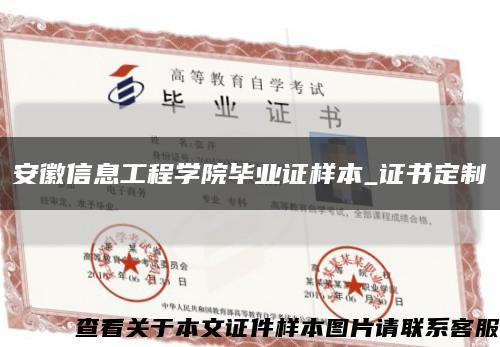 安徽信息工程学院毕业证样本_证书定制缩略图