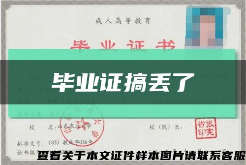 毕业证搞丢了缩略图