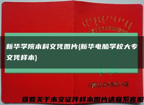 新华学院本科文凭图片(新华电脑学校大专文凭样本)缩略图
