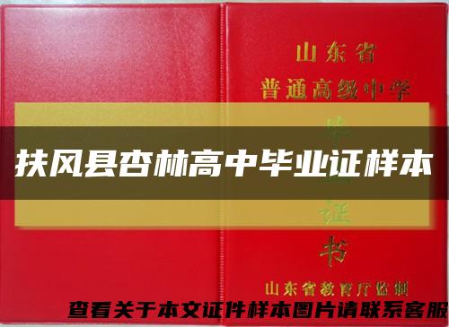 扶风县杏林高中毕业证样本缩略图