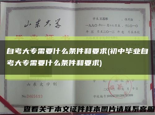 自考大专需要什么条件和要求(初中毕业自考大专需要什么条件和要求)缩略图