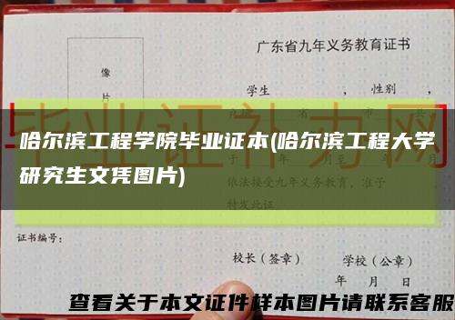 哈尔滨工程学院毕业证本(哈尔滨工程大学研究生文凭图片)缩略图