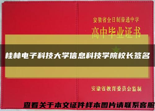 桂林电子科技大学信息科技学院校长签名缩略图