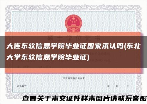大连东软信息学院毕业证国家承认吗(东北大学东软信息学院毕业证)缩略图
