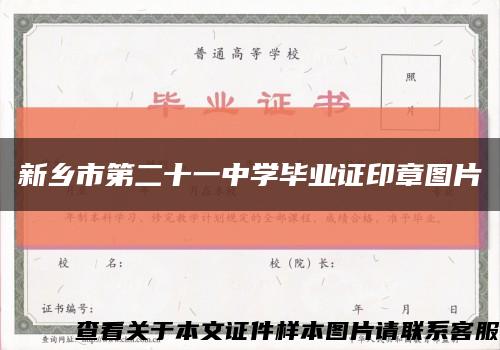 新乡市第二十一中学毕业证印章图片缩略图