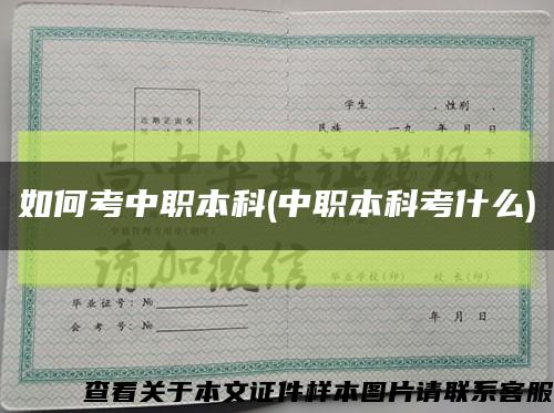 如何考中职本科(中职本科考什么)缩略图