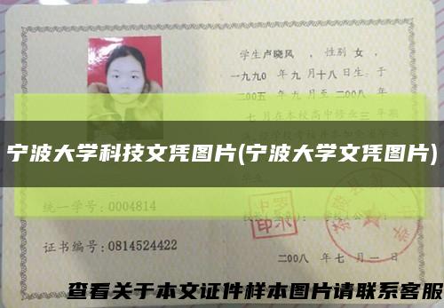 宁波大学科技文凭图片(宁波大学文凭图片)缩略图
