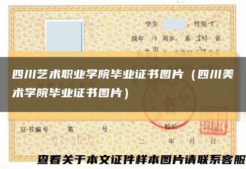 四川艺术职业学院毕业证书图片（四川美术学院毕业证书图片）缩略图