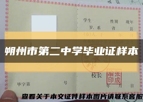 朔州市第二中学毕业证样本缩略图