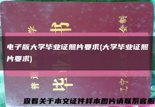 电子版大学毕业证照片要求(大学毕业证照片要求)缩略图