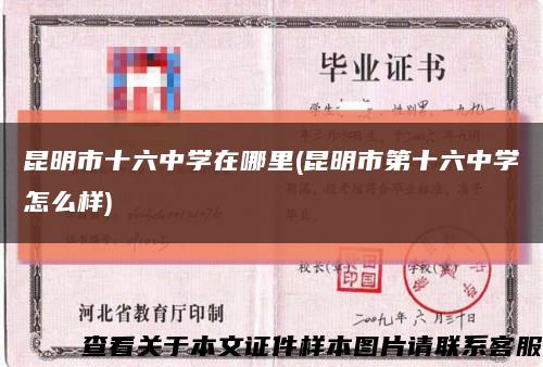 昆明市十六中学在哪里(昆明市第十六中学怎么样)缩略图