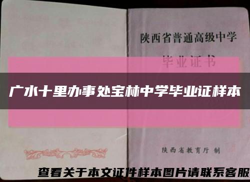 广水十里办事处宝林中学毕业证样本缩略图