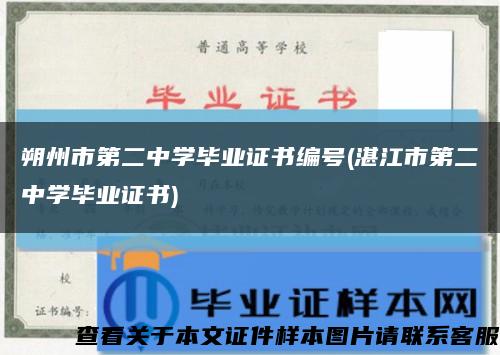 朔州市第二中学毕业证书编号(湛江市第二中学毕业证书)缩略图