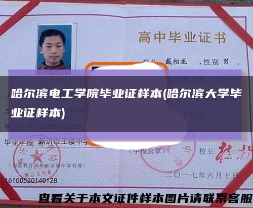 哈尔滨电工学院毕业证样本(哈尔滨大学毕业证样本)缩略图