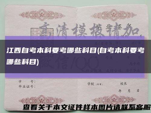 江西自考本科要考哪些科目(自考本科要考哪些科目)缩略图
