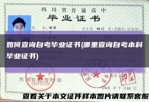 如何查询自考毕业证书(哪里查询自考本科毕业证书)缩略图