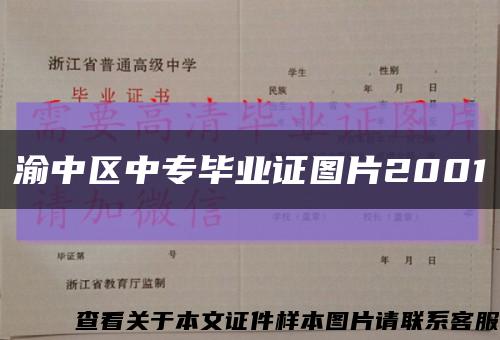 渝中区中专毕业证图片2001缩略图