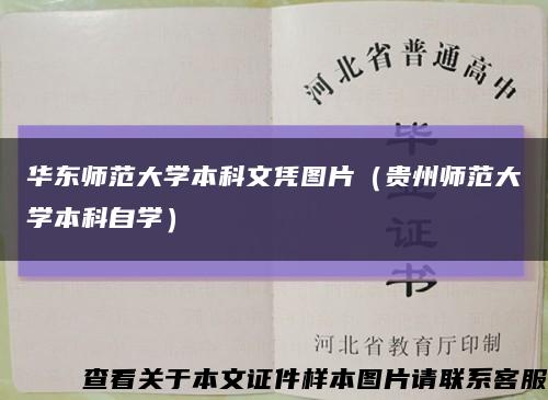 华东师范大学本科文凭图片（贵州师范大学本科自学）缩略图