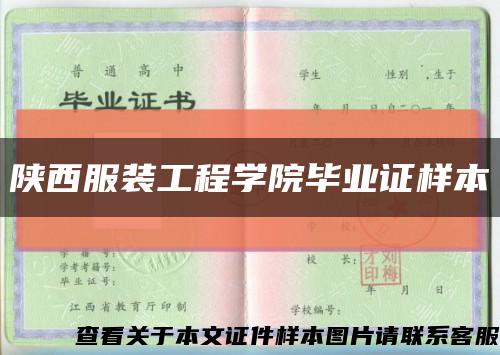陕西服装工程学院毕业证样本缩略图