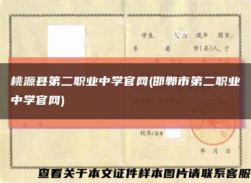 桃源县第二职业中学官网(邯郸市第二职业中学官网)缩略图
