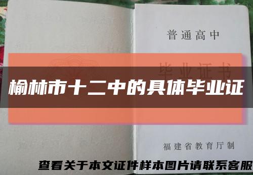 榆林市十二中的具体毕业证缩略图