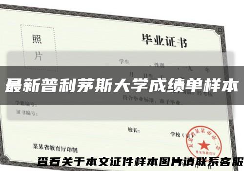 最新普利茅斯大学成绩单样本缩略图