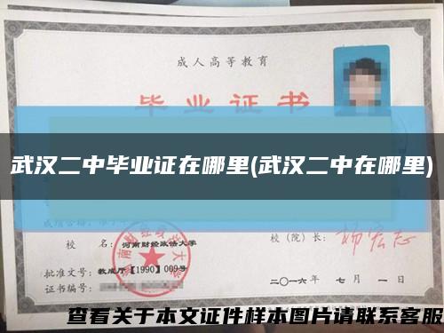 武汉二中毕业证在哪里(武汉二中在哪里)缩略图