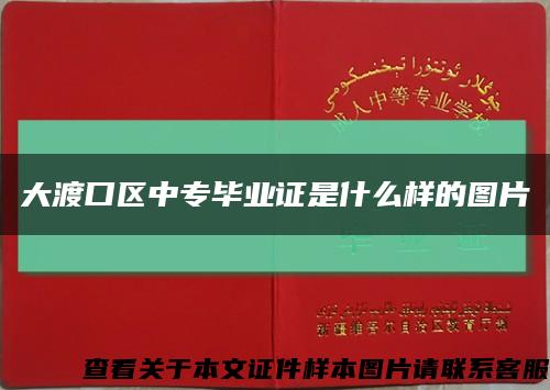 大渡口区中专毕业证是什么样的图片缩略图