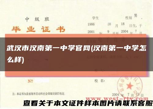 武汉市汉南第一中学官网(汉南第一中学怎么样)缩略图