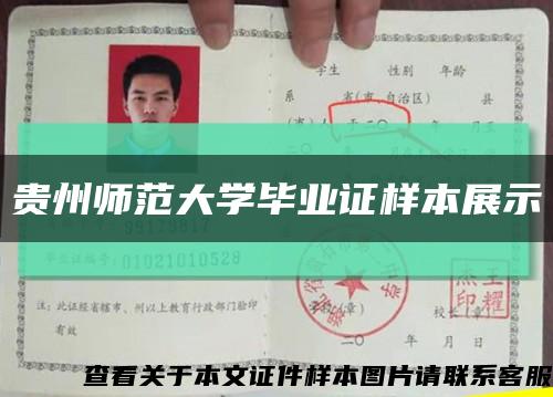 贵州师范大学毕业证样本展示缩略图