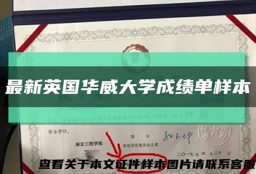 最新英国华威大学成绩单样本缩略图