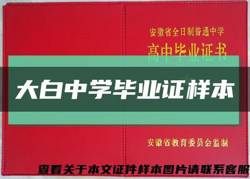 大白中学毕业证样本缩略图
