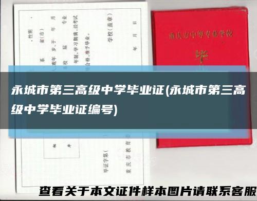 永城市第三高级中学毕业证(永城市第三高级中学毕业证编号)缩略图